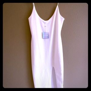 Misguided slit leg dress